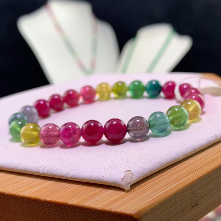 双色碧玺手链未镶嵌