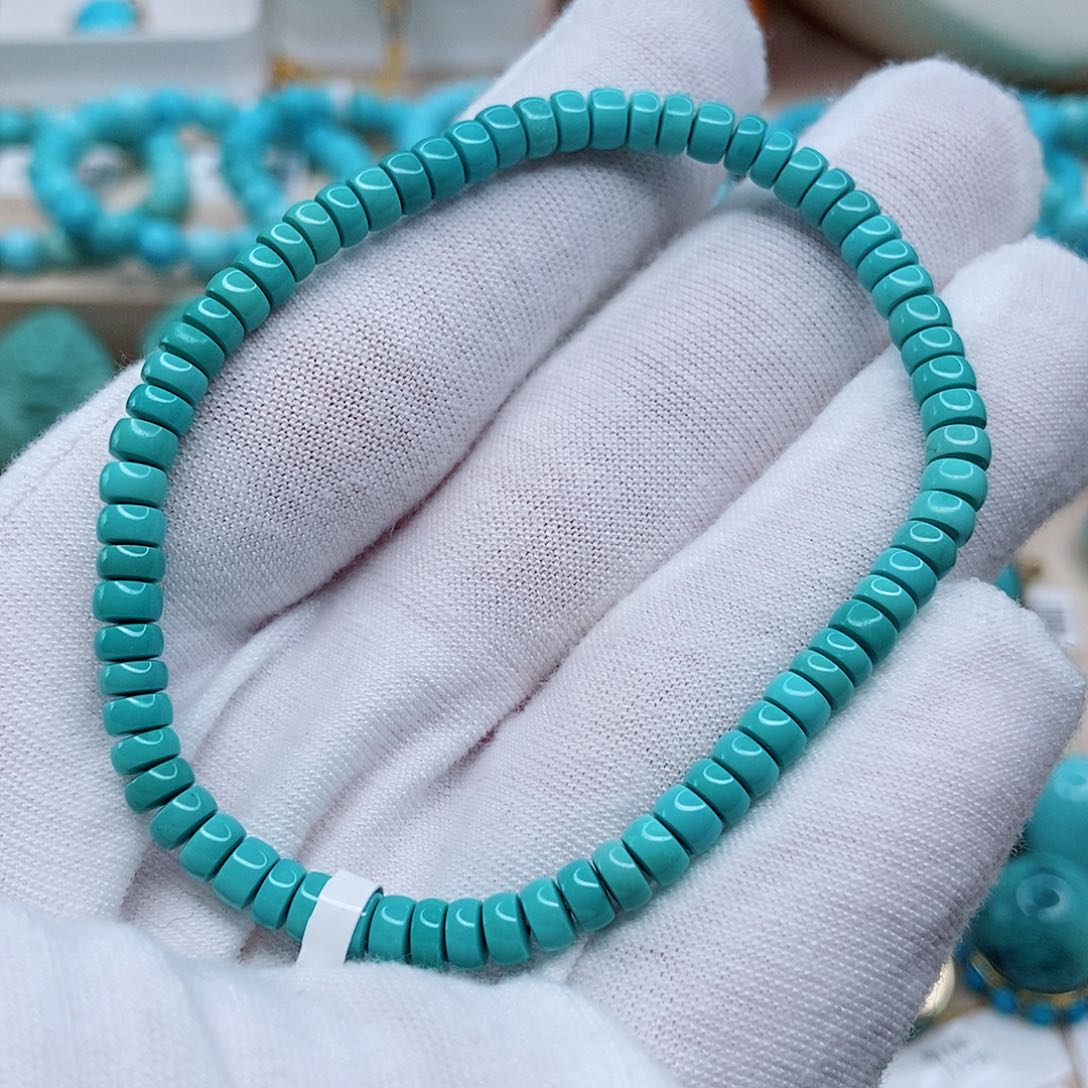 绿松石单圈直切未镶嵌