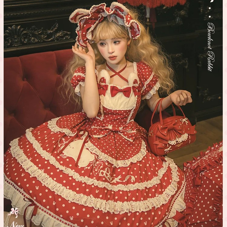 现货蝴蝶结小兔  波点OP 花与珍珠匣顺丰包邮不支持七天无理由