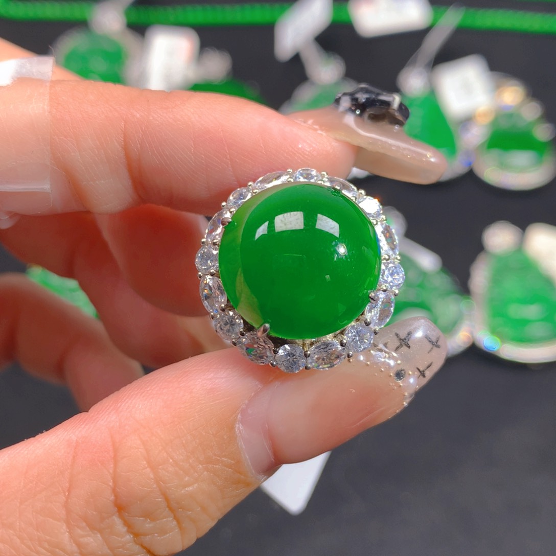 翡翠颈饰银S925镶嵌111111111