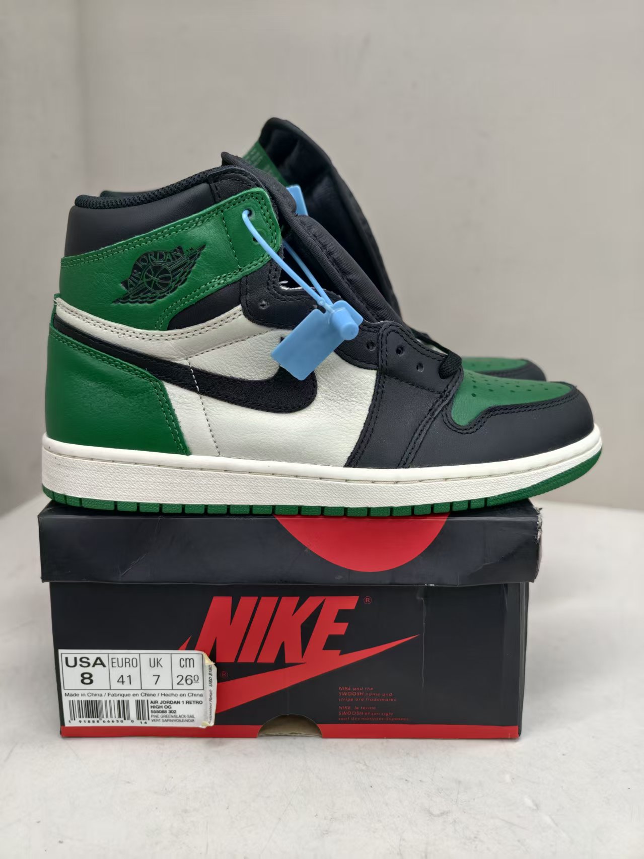 Nike aj1绿脚趾41码全新原盒10月15
