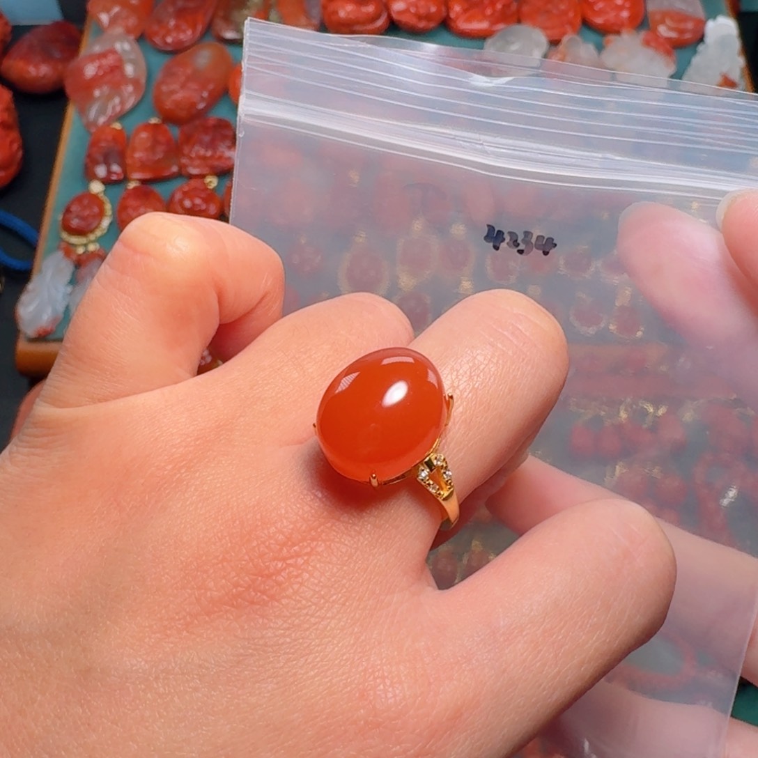 南红玛瑙南红银S925镶嵌