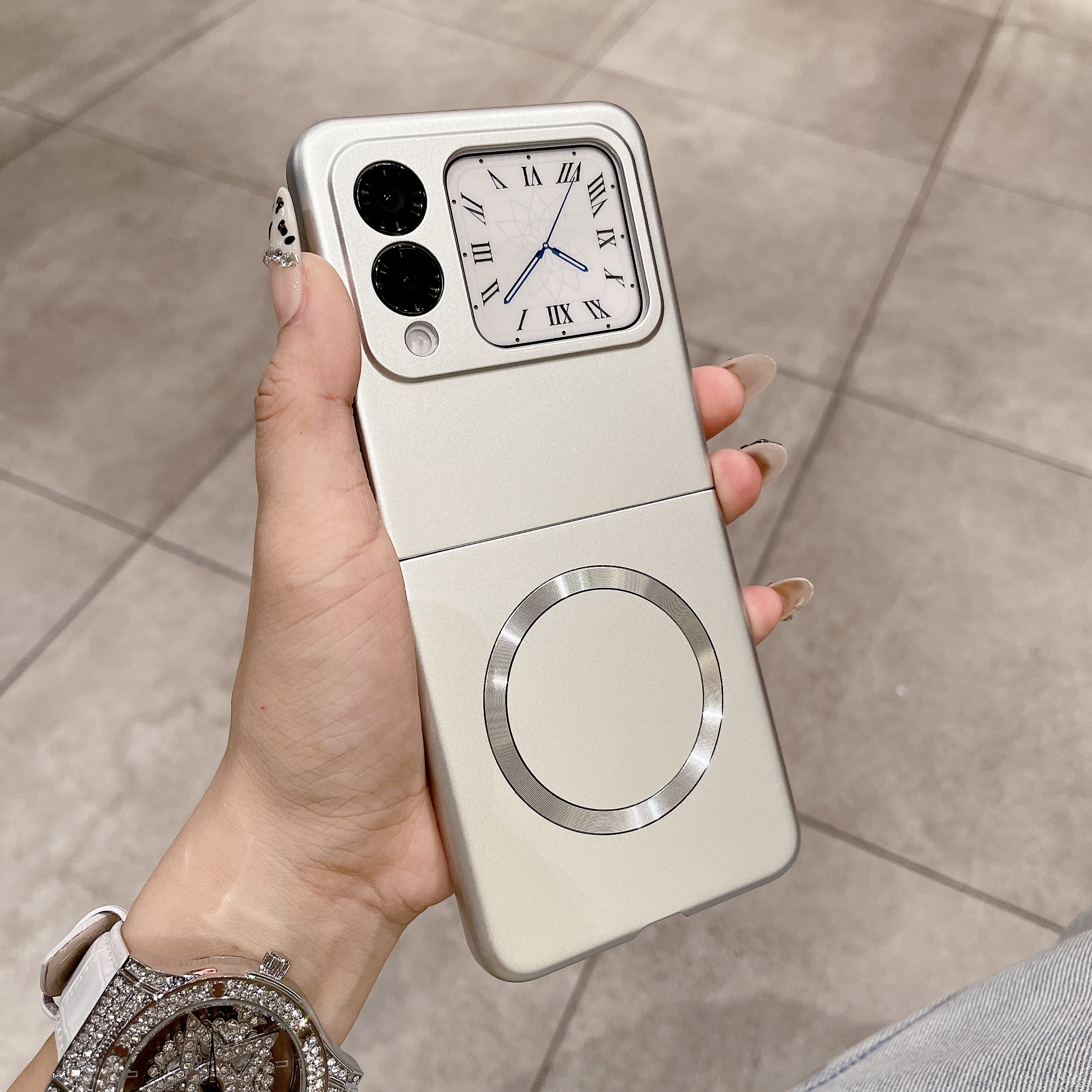 适用于华为novaflip折叠手机壳新款金属漆车载磁吸超薄防摔保护套