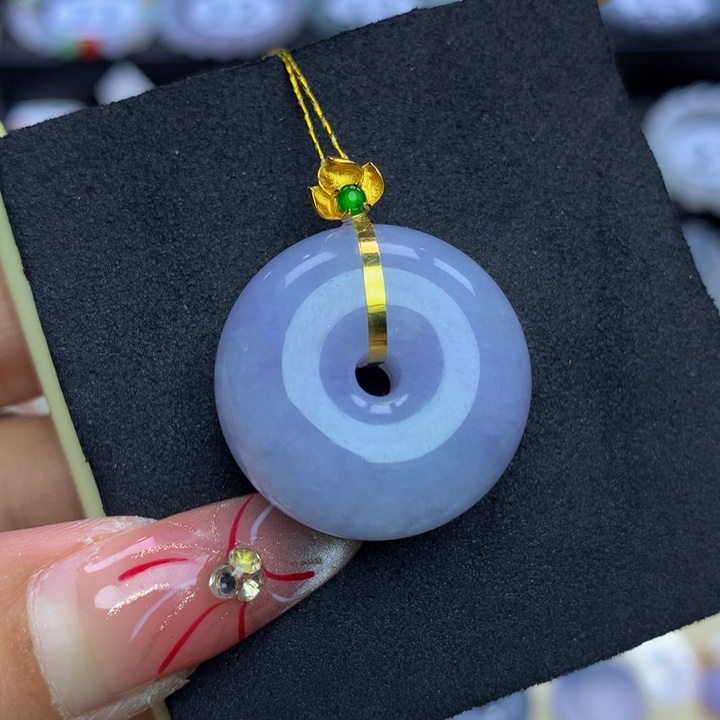 翡翠手链18K金镶嵌翡翠