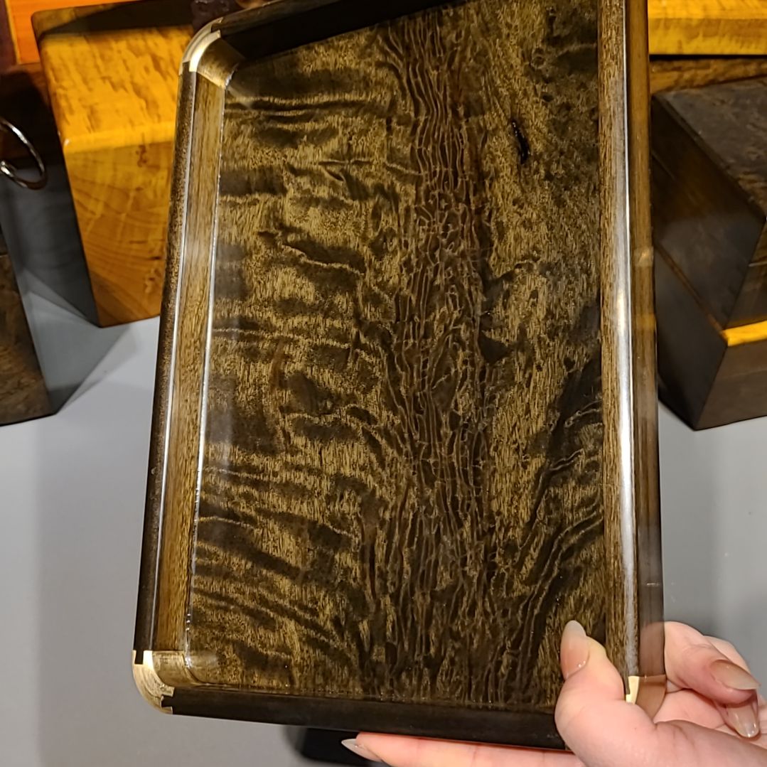 楠木28-20小叶桢楠乌木金丝楠文承盘