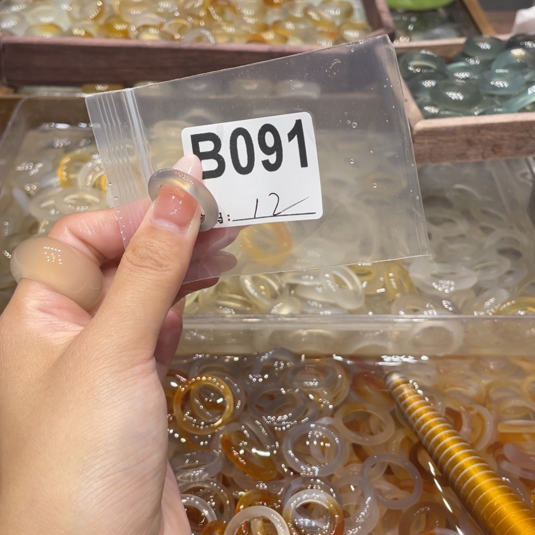 玛瑙/玉髓未镶嵌戒指091