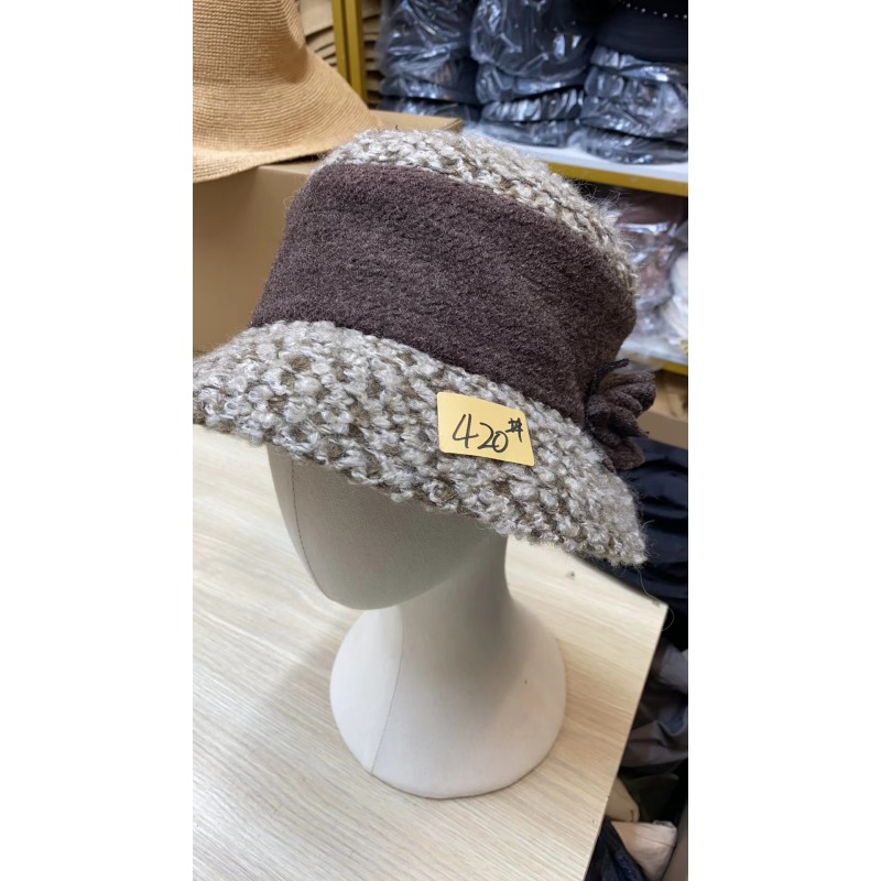 420#拼色春秋盆帽