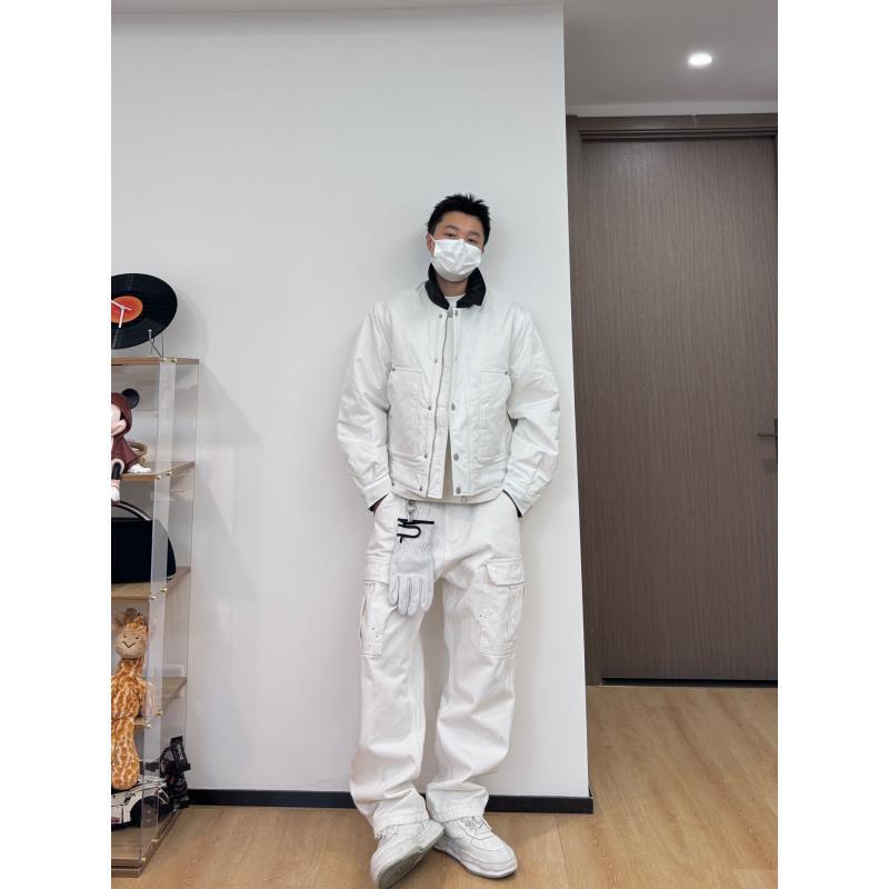 Ninjazz 美式短宽版三色底特律工装风翻领棉服