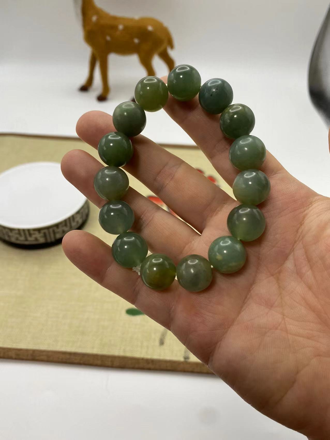 琮缘珠宝玉器纯天然岫玉玉石王花玉手串手链卡14