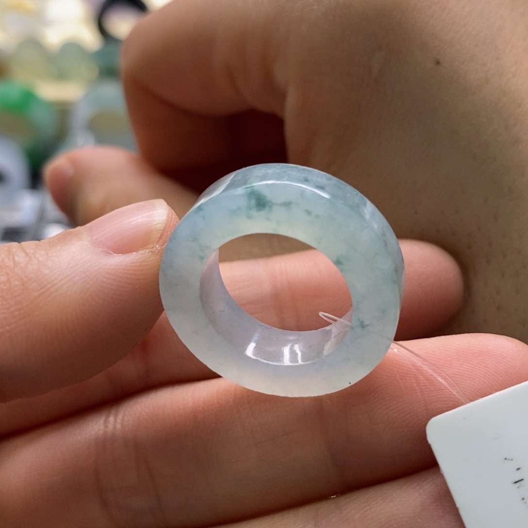 定制翡翠未镶嵌圈口9-13放漏