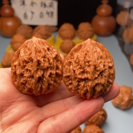 吊坠文玩核桃虎头精对全品  3836