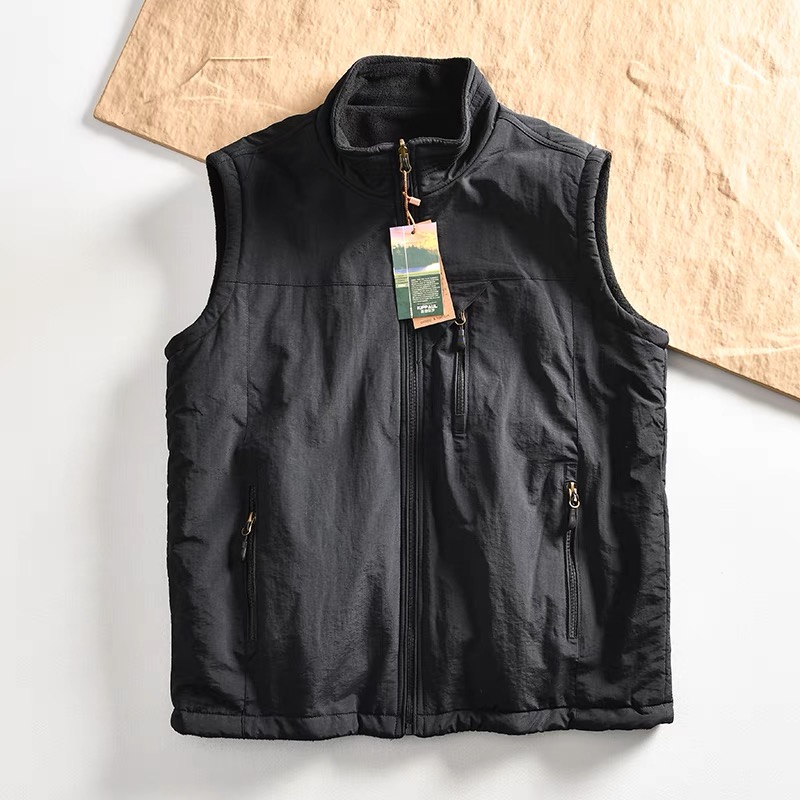 正反两面穿保暖多口袋厚款透气户外运动马甲（卡码拍大！！！）