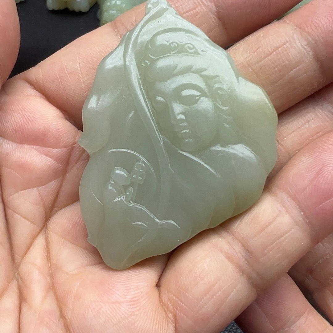 和田玉（糖玉）未镶嵌吊坠(不含链)