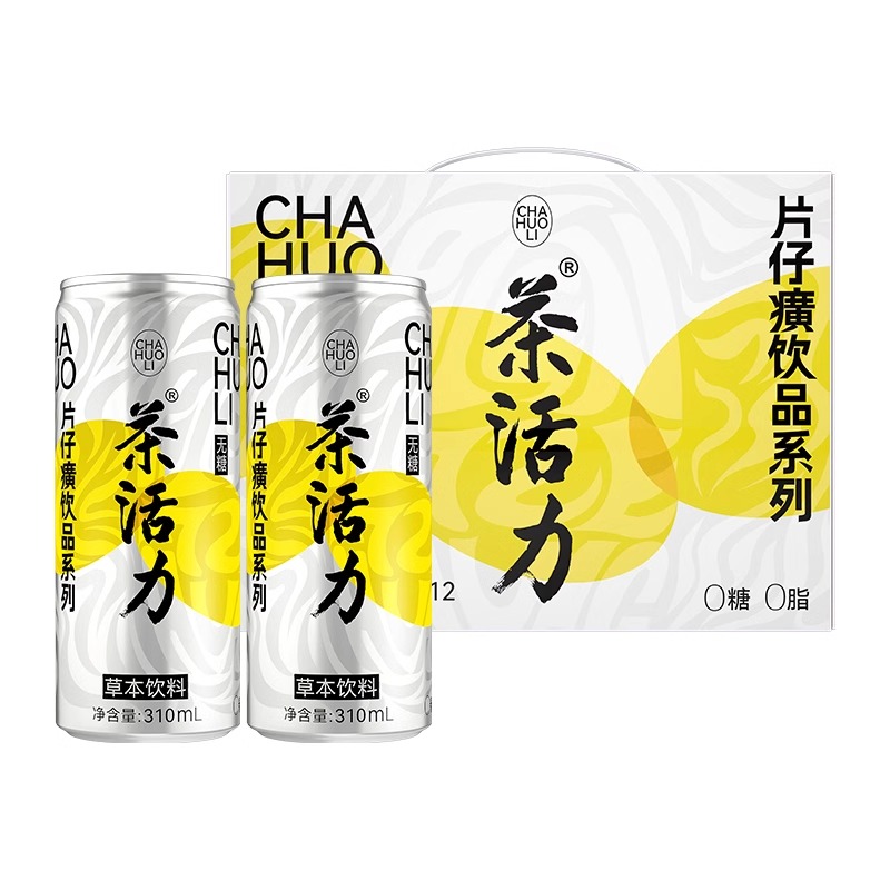 茶活力片仔癀饮品无糖草本饮料310ML效期2026.9.19