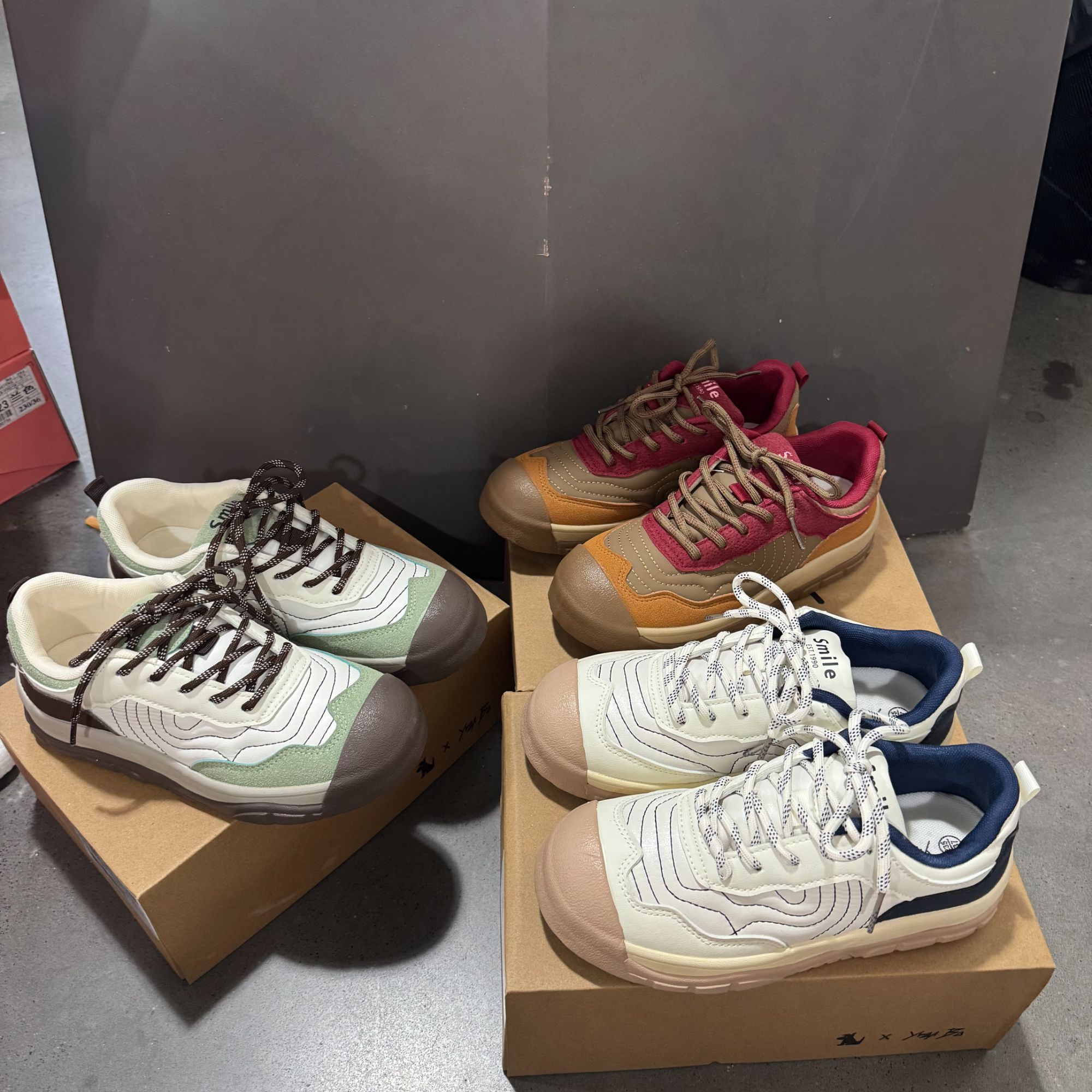 【自留款！远波品牌单！丑萌登山运动板鞋 好穿好搭！乳胶鞋垫】