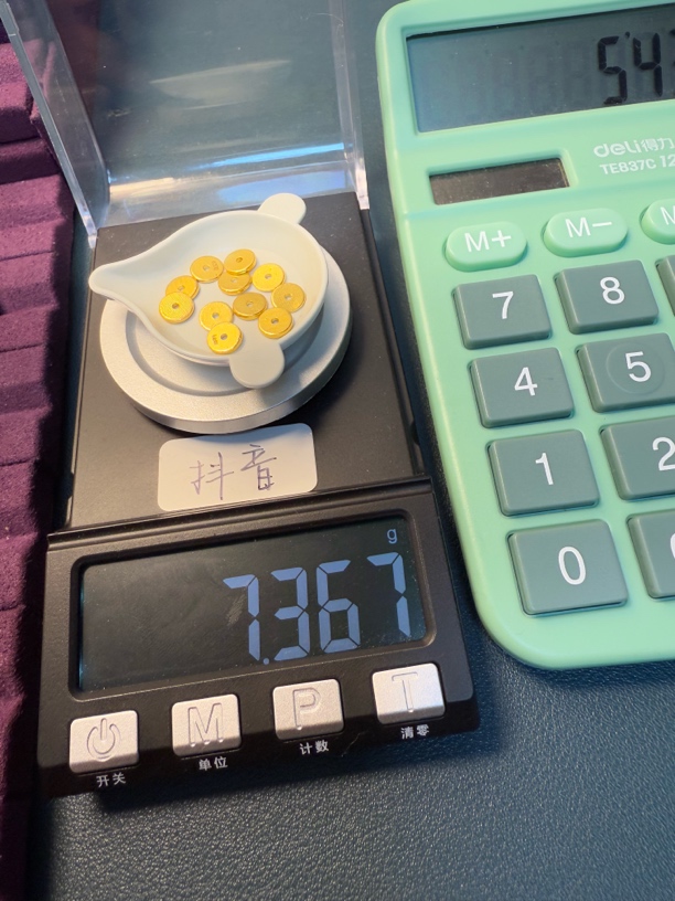 足金999斜切隔片卡七秀
