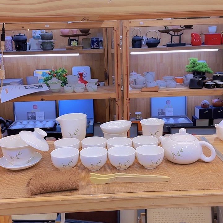 竹节高升羊脂玉套装