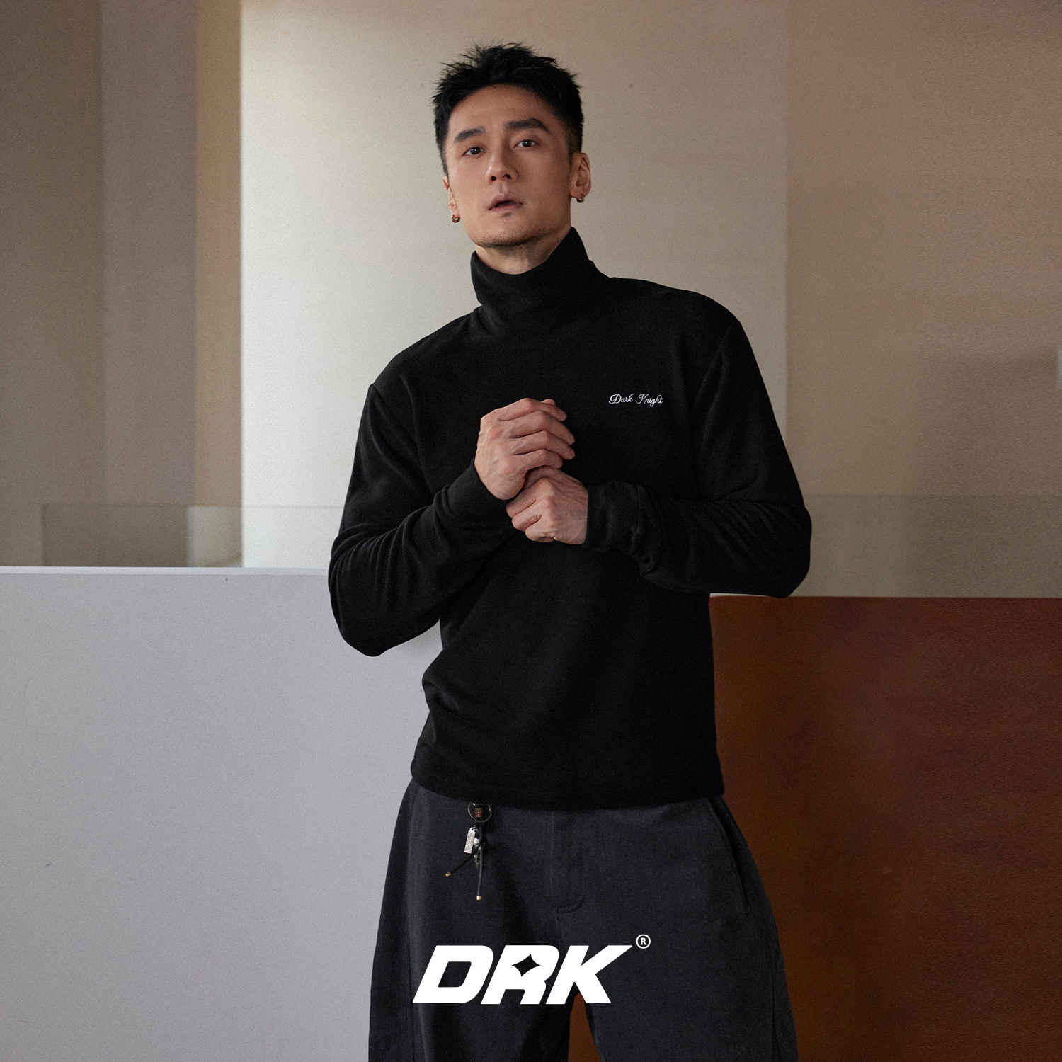 DRK【穆】暖姜绒高领打底秋冬重磅保暖舒适亲肤纯色内搭套头衫男