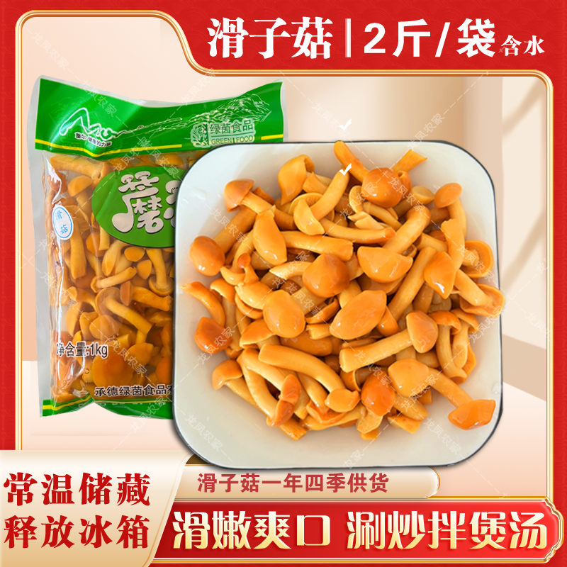 2斤滑菇袋装含水滑子菇承德特产滑子蘑滑子菇涮炒拌煲汤火锅菌