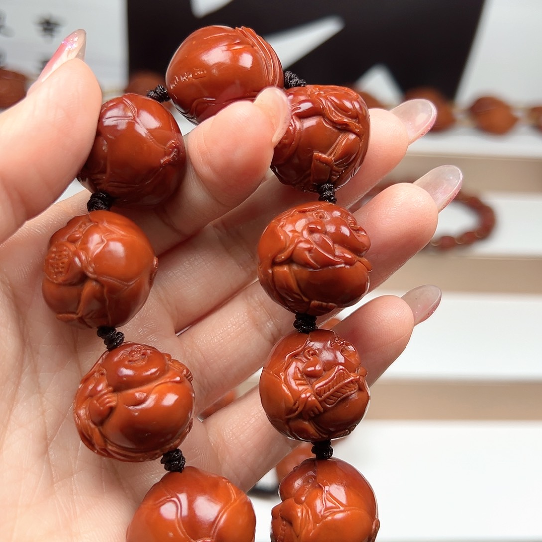 大***田手串橄榄核弥勒手串