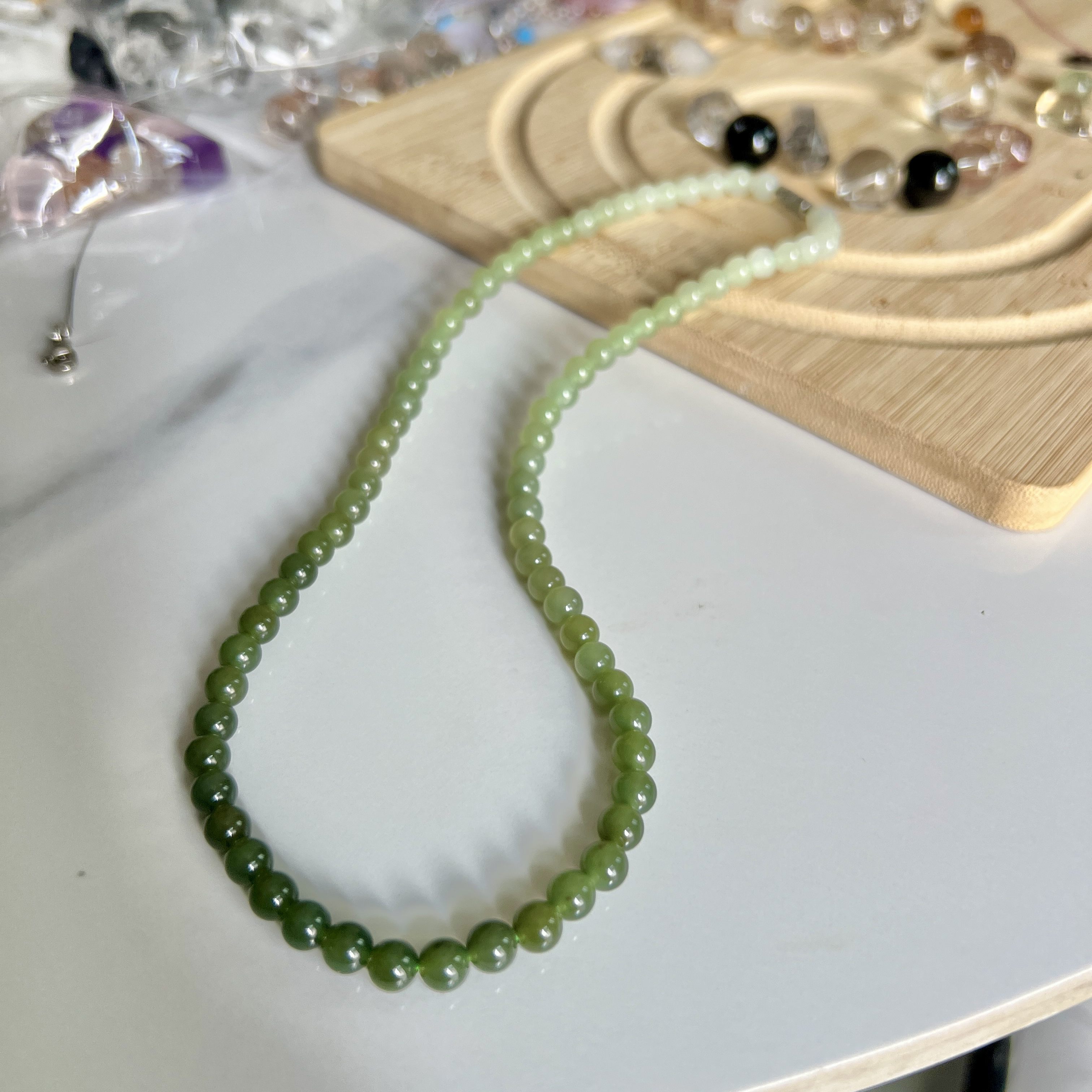 和田玉渐变晴水项链【买项链送手链】021