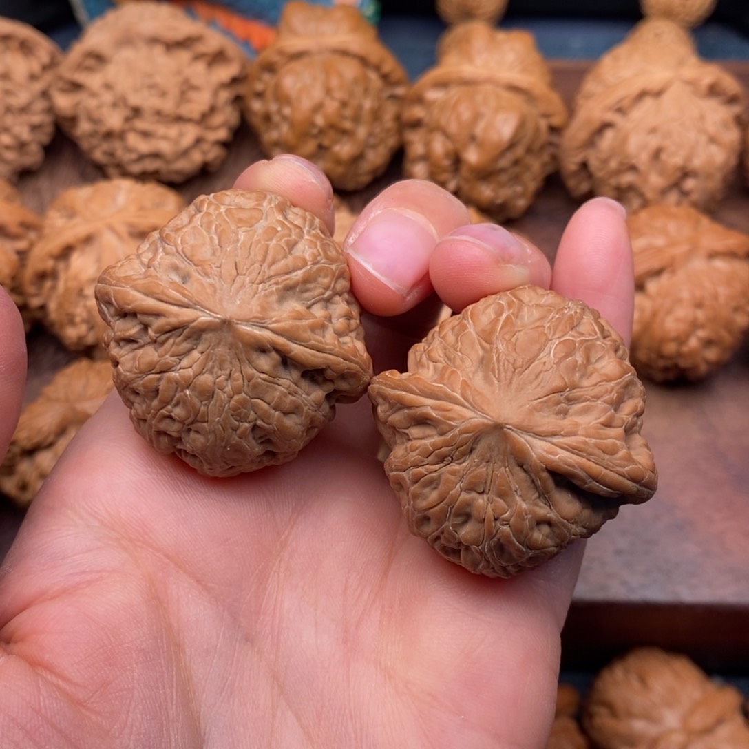 文玩核桃把件37全品圆球铁锤