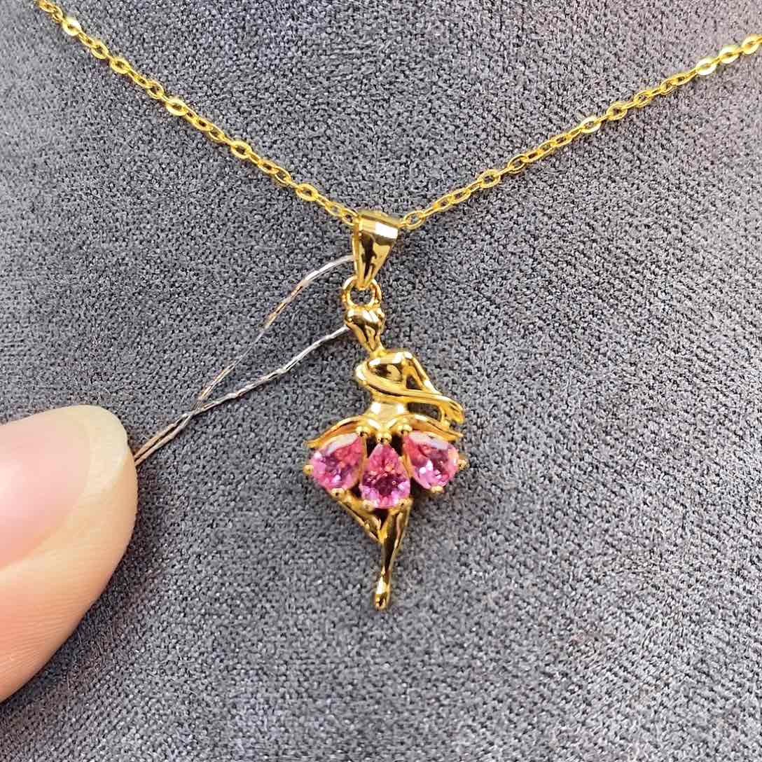 尖晶石吊坠(赠链)银S925镶嵌