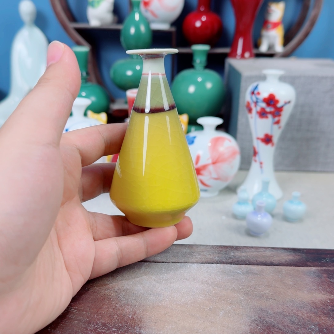 陶瓷手工小花器摆件