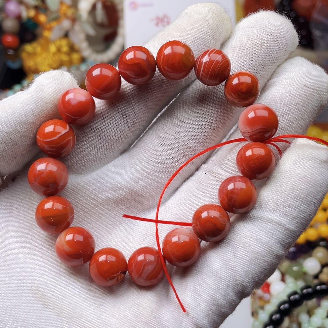 玛瑙/玉髓手链合金鸿*47656