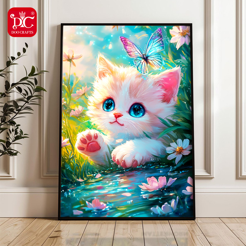 蒂彩DC可爱猫咪钻石画满钻新款高级感手工DIY钻石绣客厅卧室带框