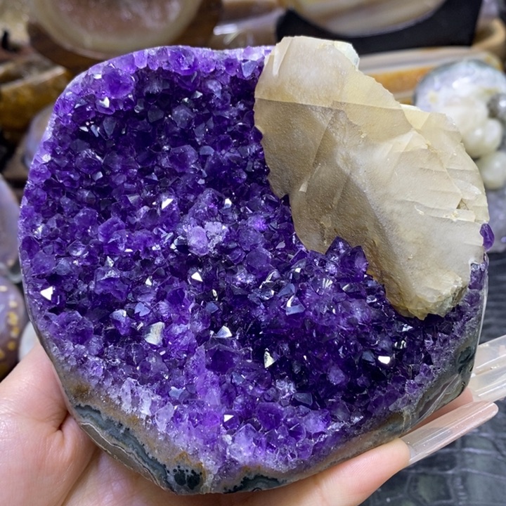 未镶嵌珠宝半成品水晶紫晶奇石摆件