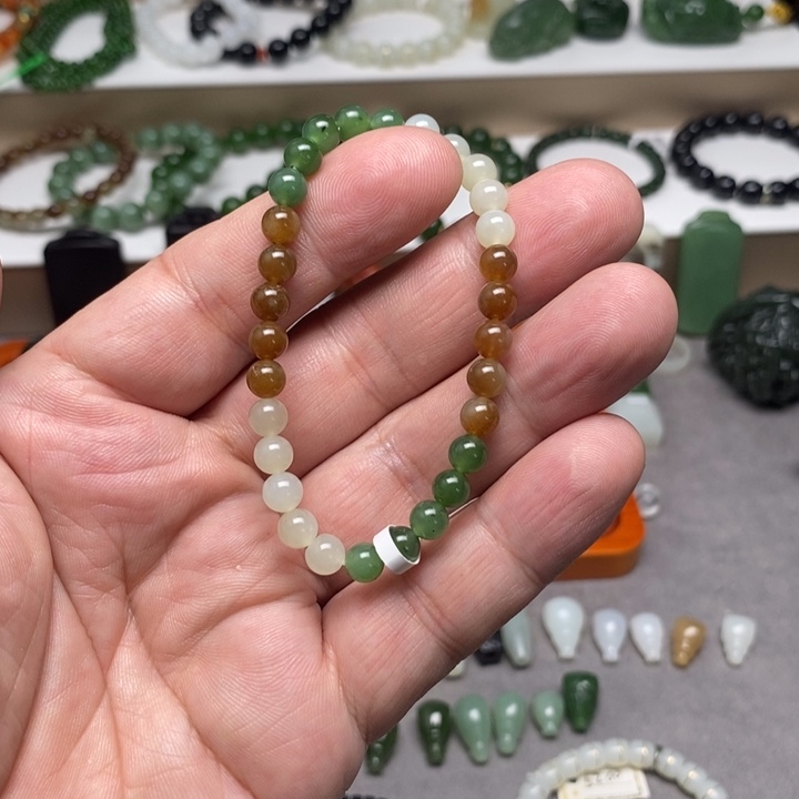 和田玉未镶嵌手链