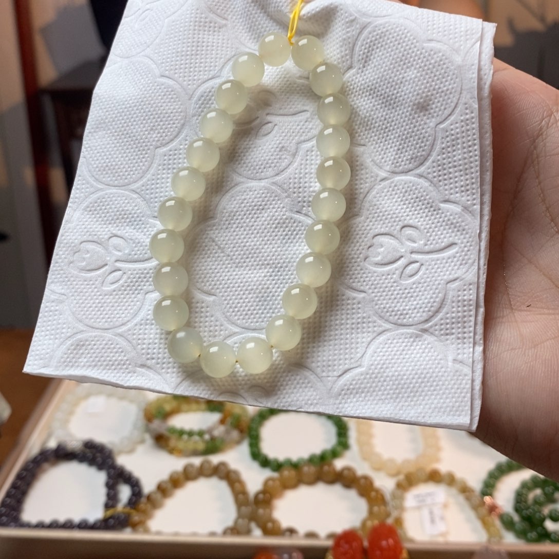 手链未镶嵌和田玉蜂蜜水高冰