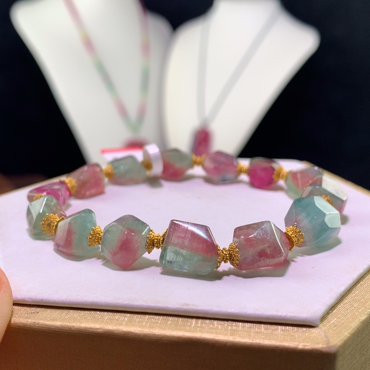 双色碧玺手链未镶嵌