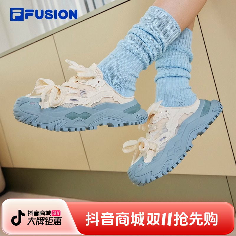 BIANCO MULE 蝴蝶结FILA FUSION硬糖拖鞋百搭休闲鞋T12W331302F