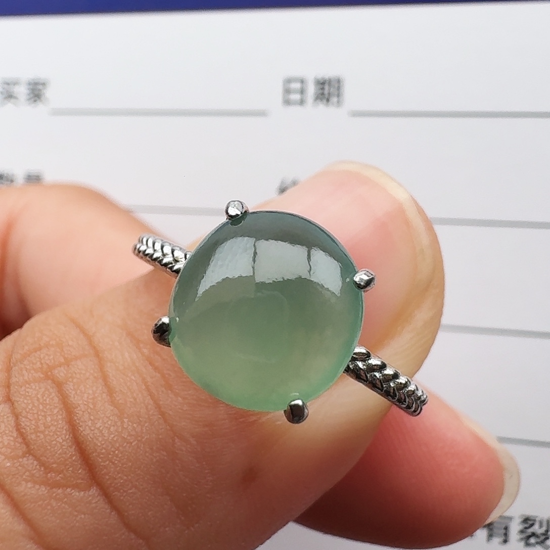 翡翠银S925镶嵌戒指