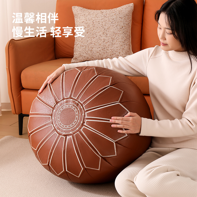 欧式轻奢屁墩收纳凳客厅居家衣服玩偶收纳袋换季免洗防水沙发坐墩