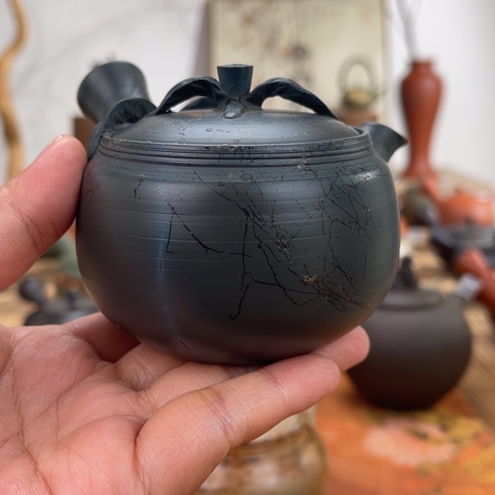 静**士常滑友仙手作茶壶