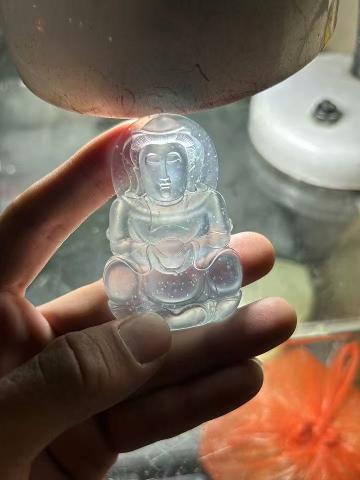高品质老坑木讷雪花棉观音