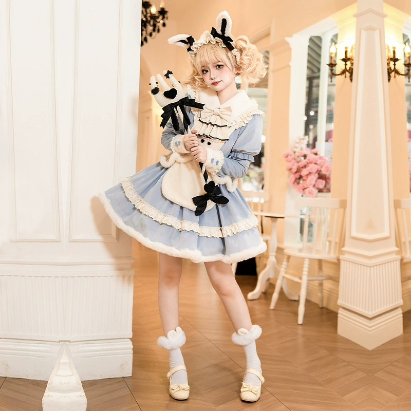 【兔与爱丽丝单件】withpuji原创设计doll感双子op发箍手杖lolita