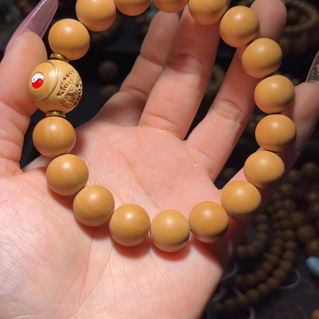 吊坠猴头核桃13龙岩料正圆光珠加太极单颗全品无瑕无药