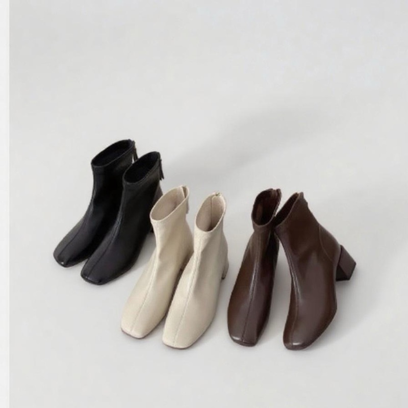 拉夏贝尔25年秋冬新款时尚百搭通勤优雅简约短靴 10671 LSC