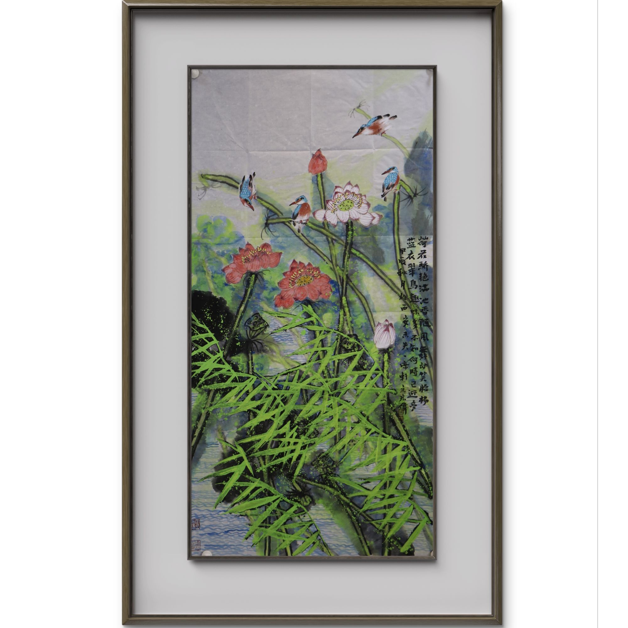 中美协宋宏伟《荷花娇艳满池春》国画作品