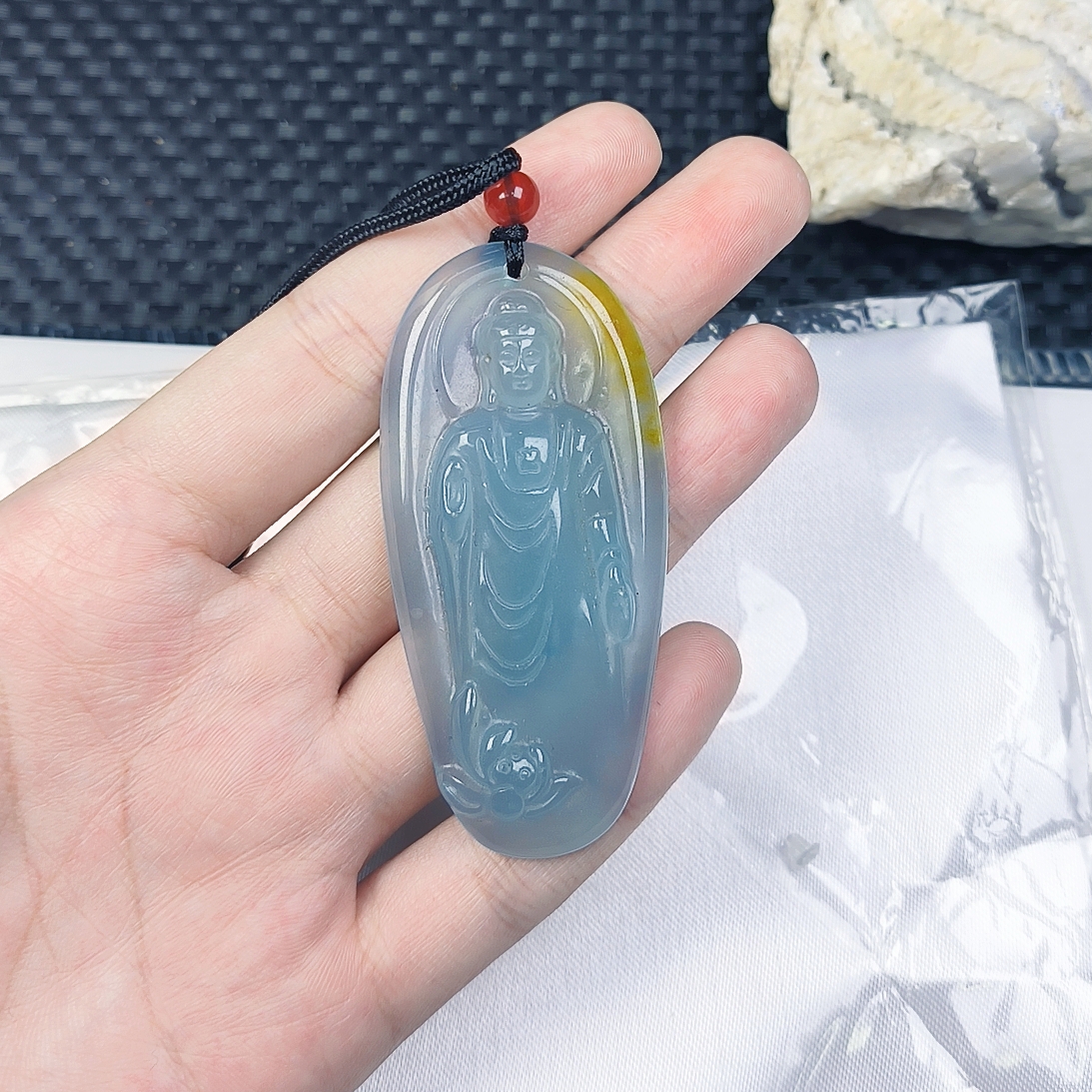 （聚宝严选）D0103老蓝水吉祥如来佛吊坠精致精美百搭时尚