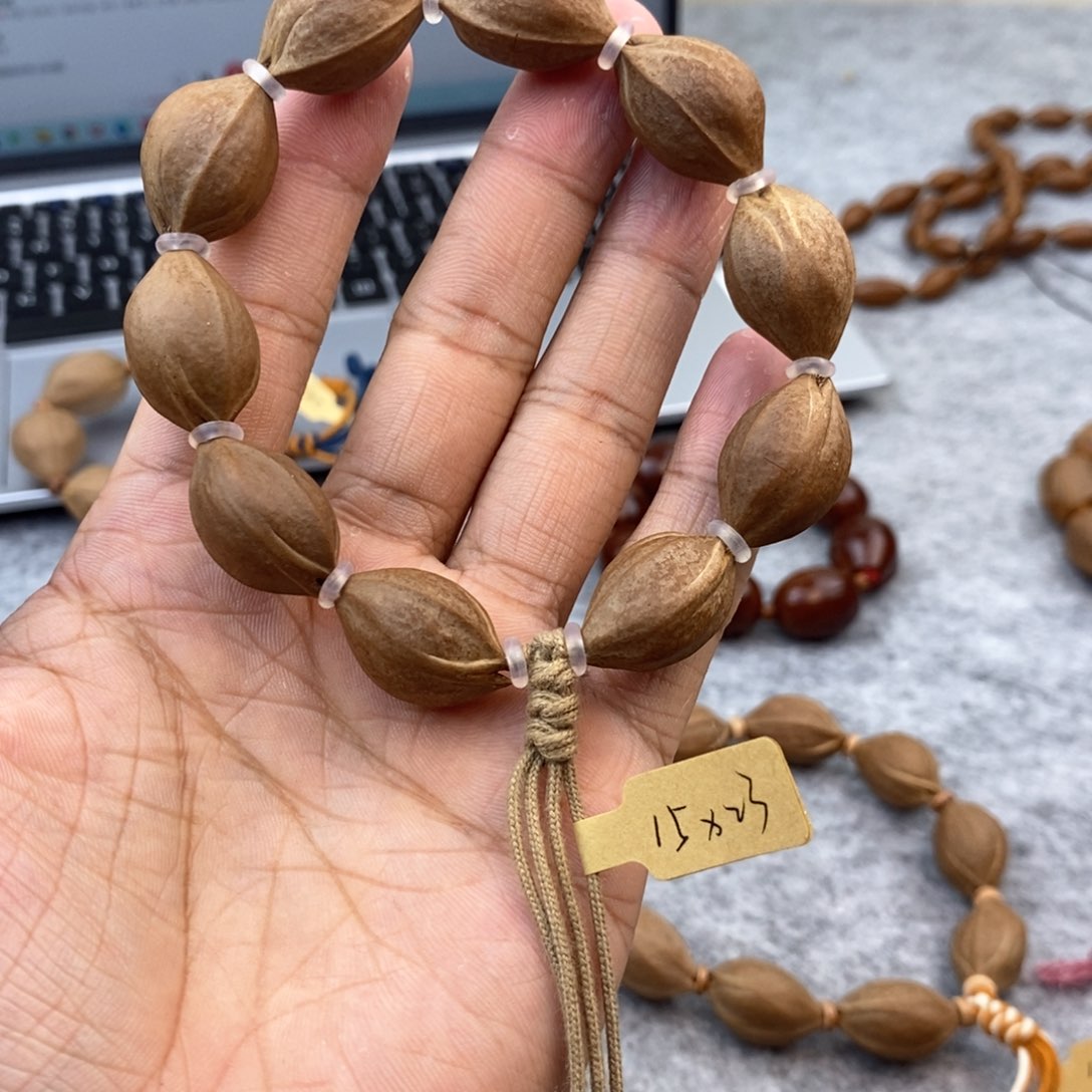 橄榄核手串/手链Κ****ς15小尺寸鲨鱼背