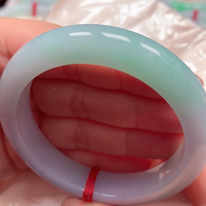 翡翠手镯未镶嵌冰胶春彩56