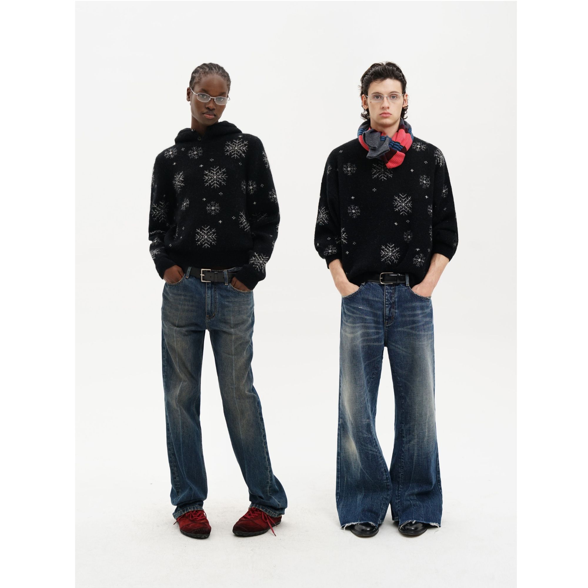 MASONPRINCE* 节日甄选 限定雪花羊毛衫 Couple双版本