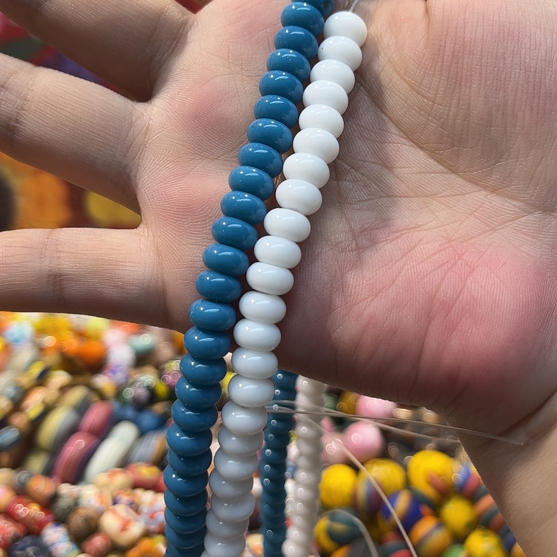 琉璃2条一组蓝色加白色