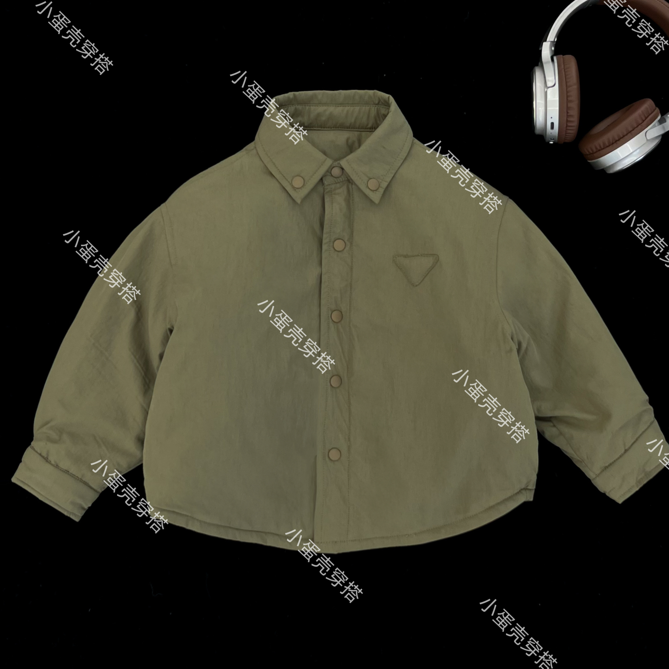 【小蛋壳】儿童秋冬新款韩版时尚加绒加厚男童衬衫外套5193