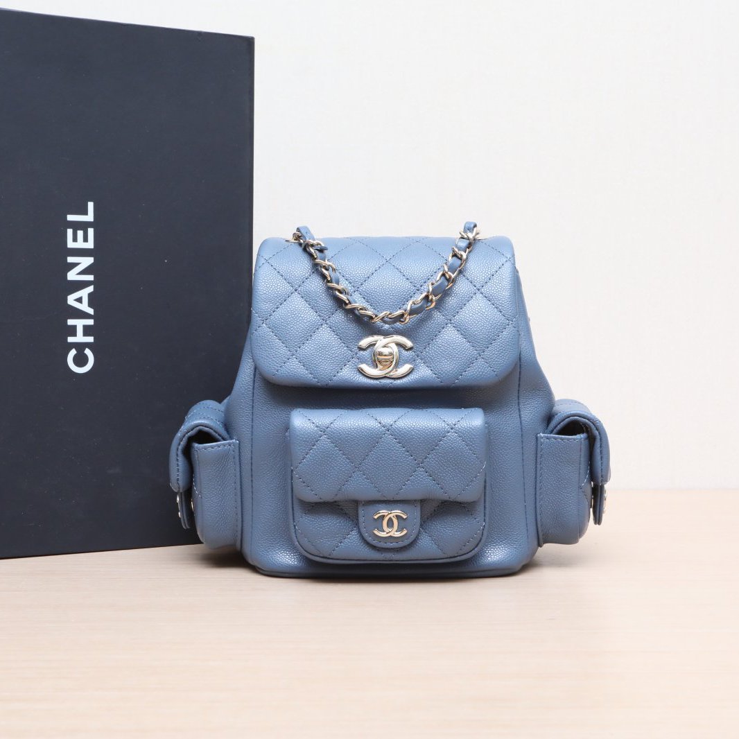 全新未使用 Chanel/香奈儿 【小花Han】坦克 双肩包 小号